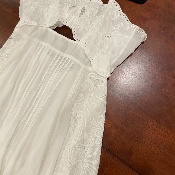 NWT Reiss Nellie Embroidered Front Halterneck Midi Dress - Picture 5 of 7